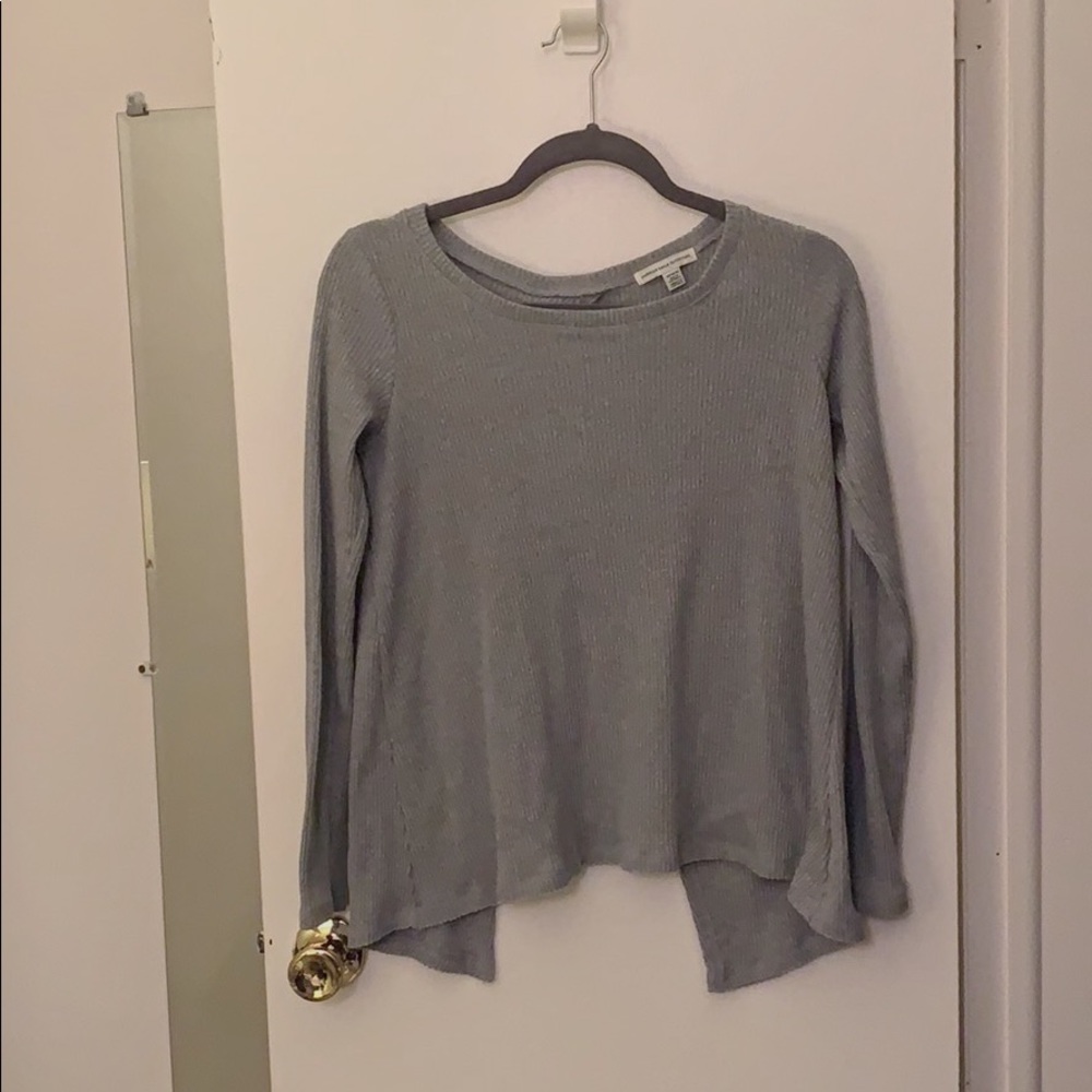 American Eagle Gray Long Sleeve Sweater Shirt